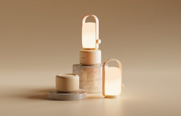 Photo marble desk lamp
