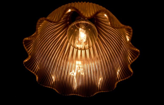 Photo vintage glass pendant