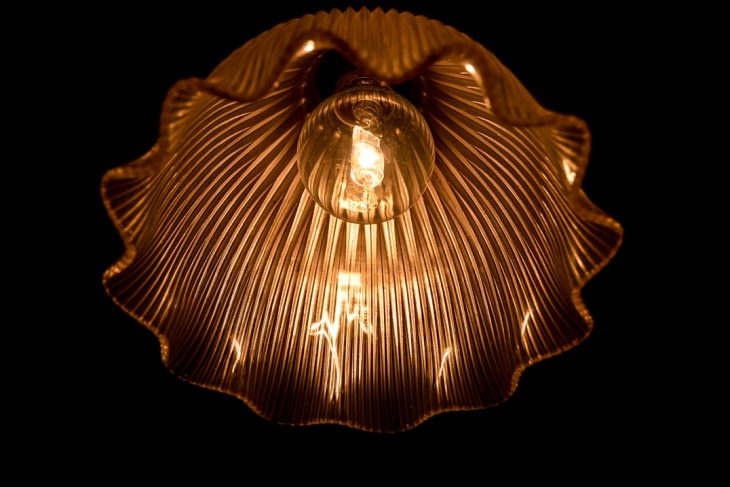 Photo vintage glass pendant